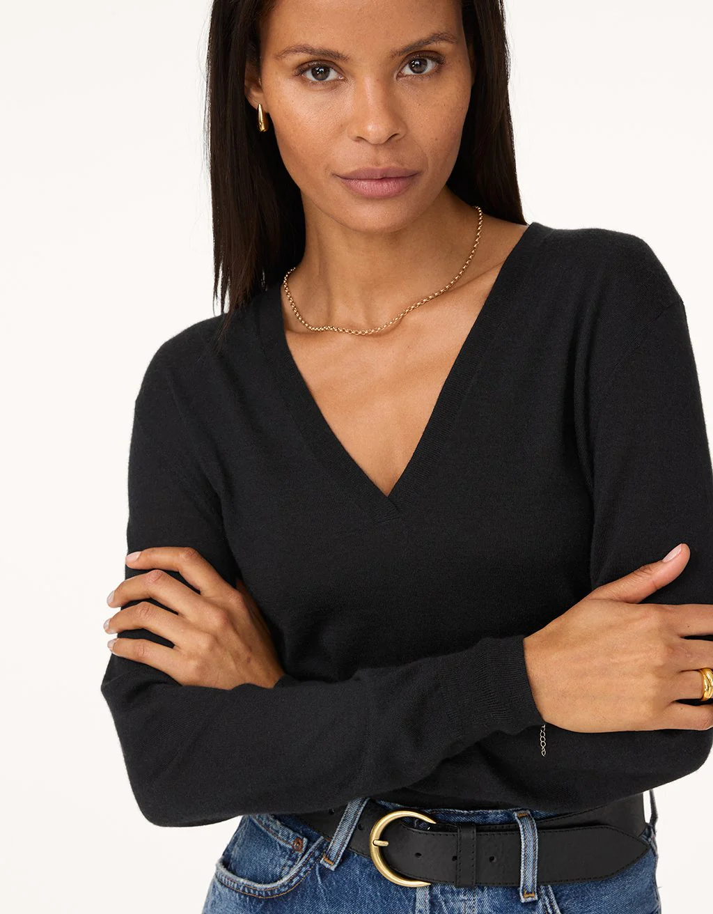 Unsubscribed Whisper-Weight Cashmere V-Neck Sweater - Image 3