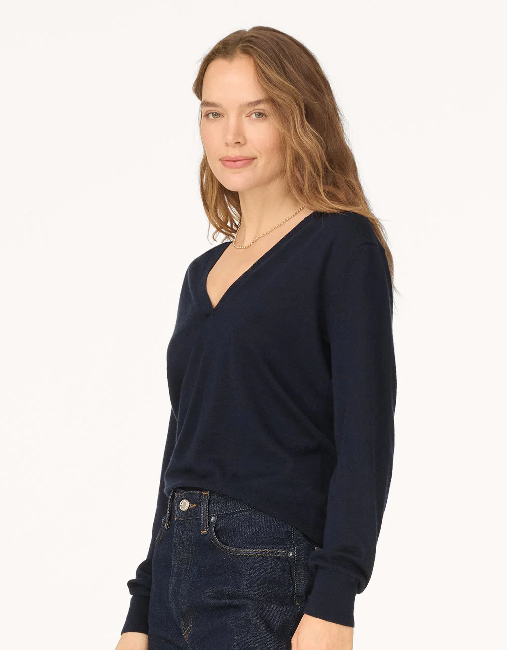 Unsubscribed Whisper-Weight Cashmere V-Neck Sweater - Image 3